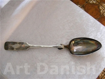 Silver soup spoon from 1857 , sølv suppe ske
